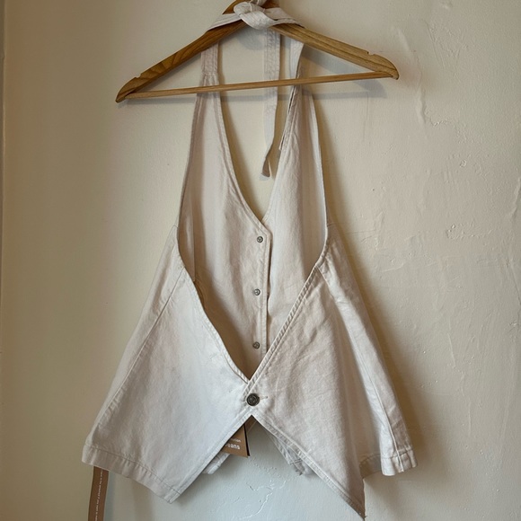 Reformation Brittany Denim Halter Top - Picture 4 of 7